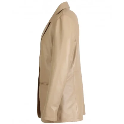 Meg Beige Fonce - Blazer En Cuir Veritable De Mouton^OAKWOOD Sale