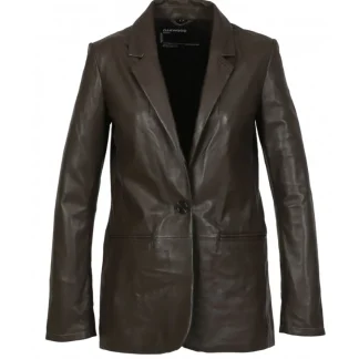 Meg Marron- Blazer En Cuir Veritable De Mouton^OAKWOOD Cheap