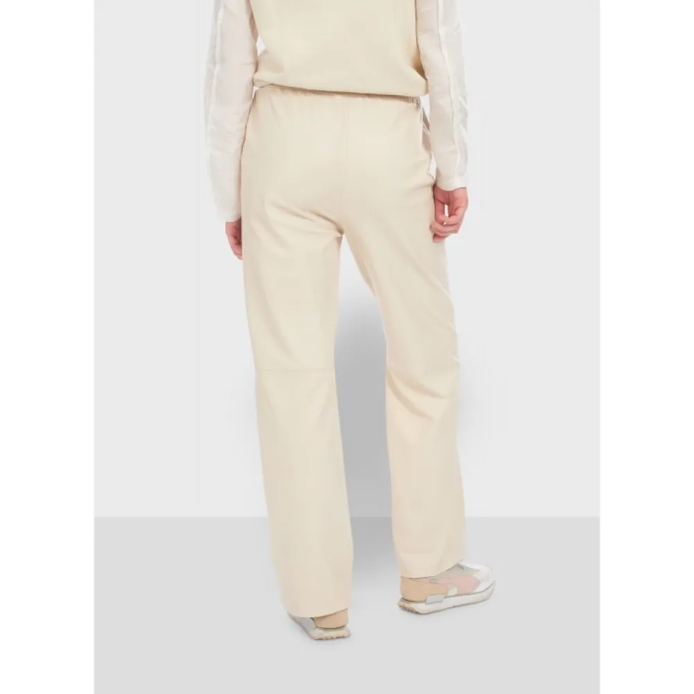 Mila Coquille - Pantalon Large Taille Haute En Cuir Veritable^OAKWOOD Outlet