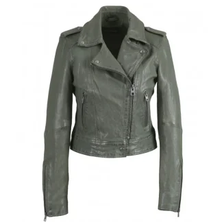 Nikko Amande - Blouson Court En Cuir Veritable Effet Lave^OAKWOOD Clearance