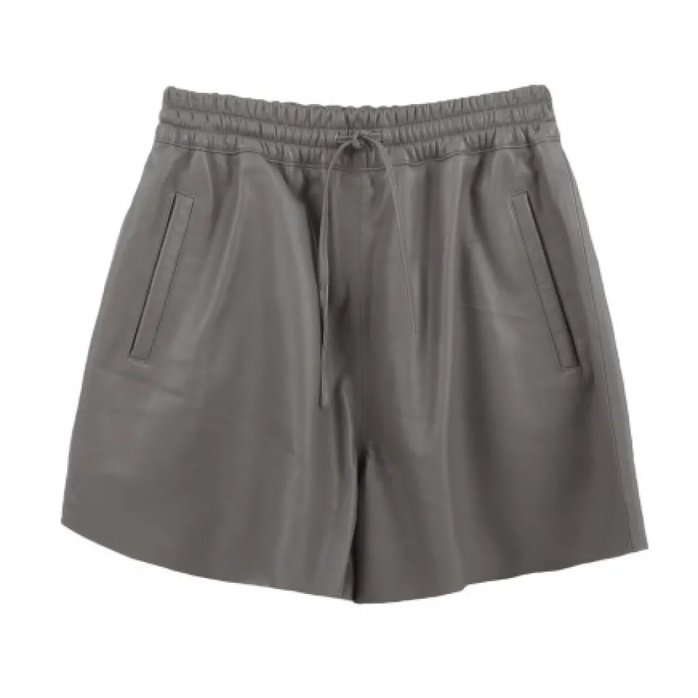 Pick Mastic - Short Taille Elastique En Cuir Veritable^OAKWOOD New