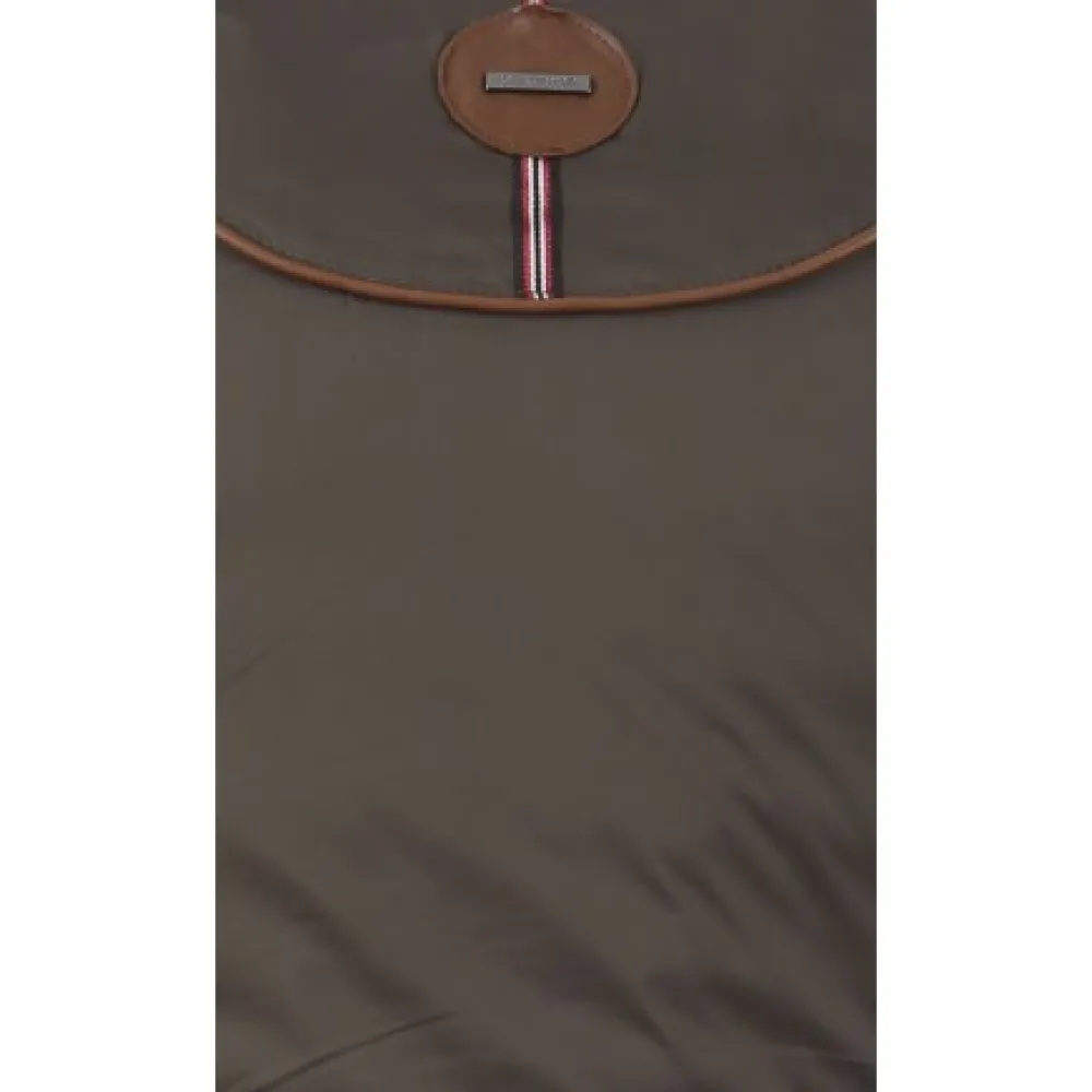 Popping Cognac - Doudoune Longue En Cuir Veritable Bicolore^OAKWOOD New