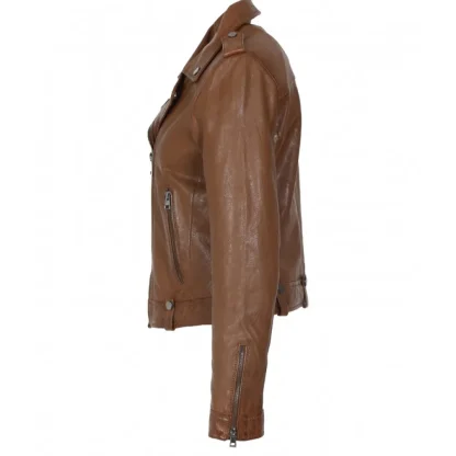 Princess 6 Cognac - Blouson Esprit Biker En Cuir Veritable^OAKWOOD Store