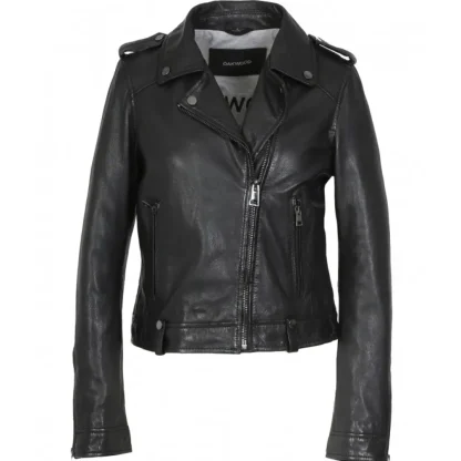 Princess 6 Noir - Blouson Esprit Biker En Cuir Veritable^OAKWOOD Outlet