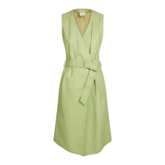 Rebecca Vert Clair - Robe Portefeuille En Cuir Veritable^OAKWOOD Shop