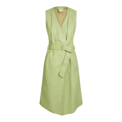 Rebecca Vert Clair - Robe Portefeuille En Cuir Veritable^OAKWOOD Shop