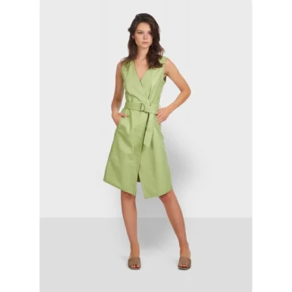 Rebecca Vert Clair - Robe Portefeuille En Cuir Veritable^OAKWOOD Shop