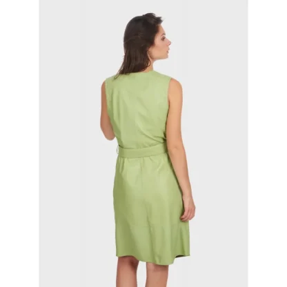 Rebecca Vert Clair - Robe Portefeuille En Cuir Veritable^OAKWOOD Shop