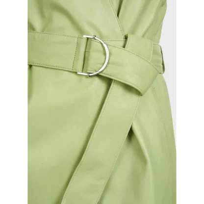 Rebecca Vert Clair - Robe Portefeuille En Cuir Veritable^OAKWOOD Shop