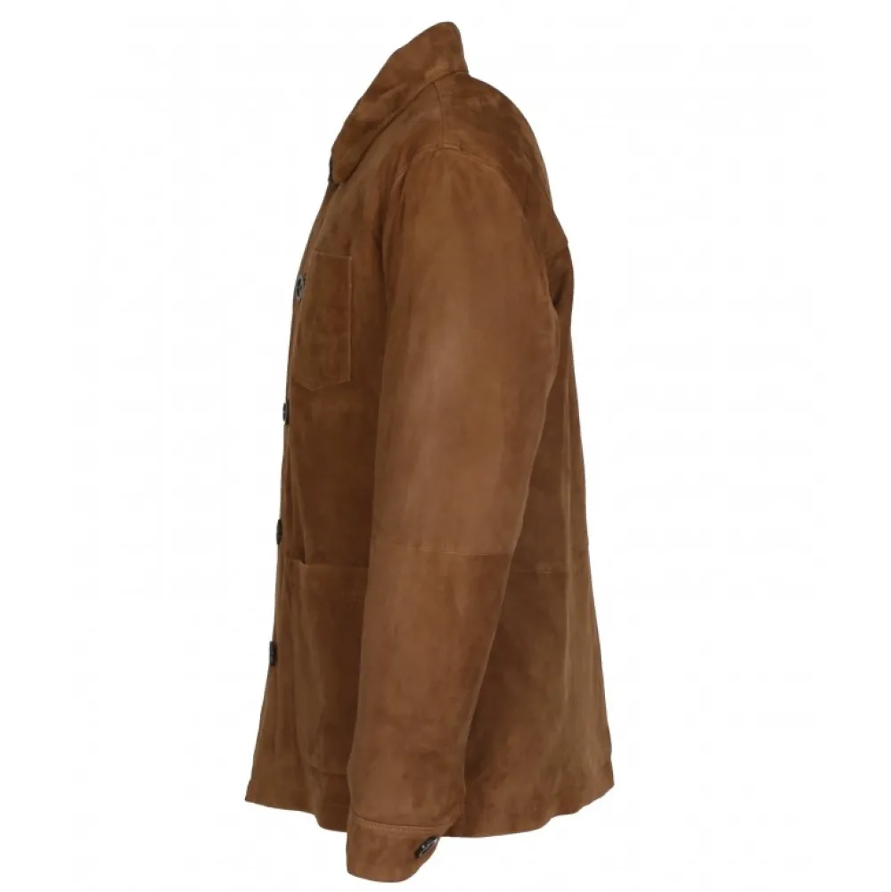 Richard Cognac - Veste Mi-Longue En Cuir Veritable De Chevre Velours^OAKWOOD Flash Sale