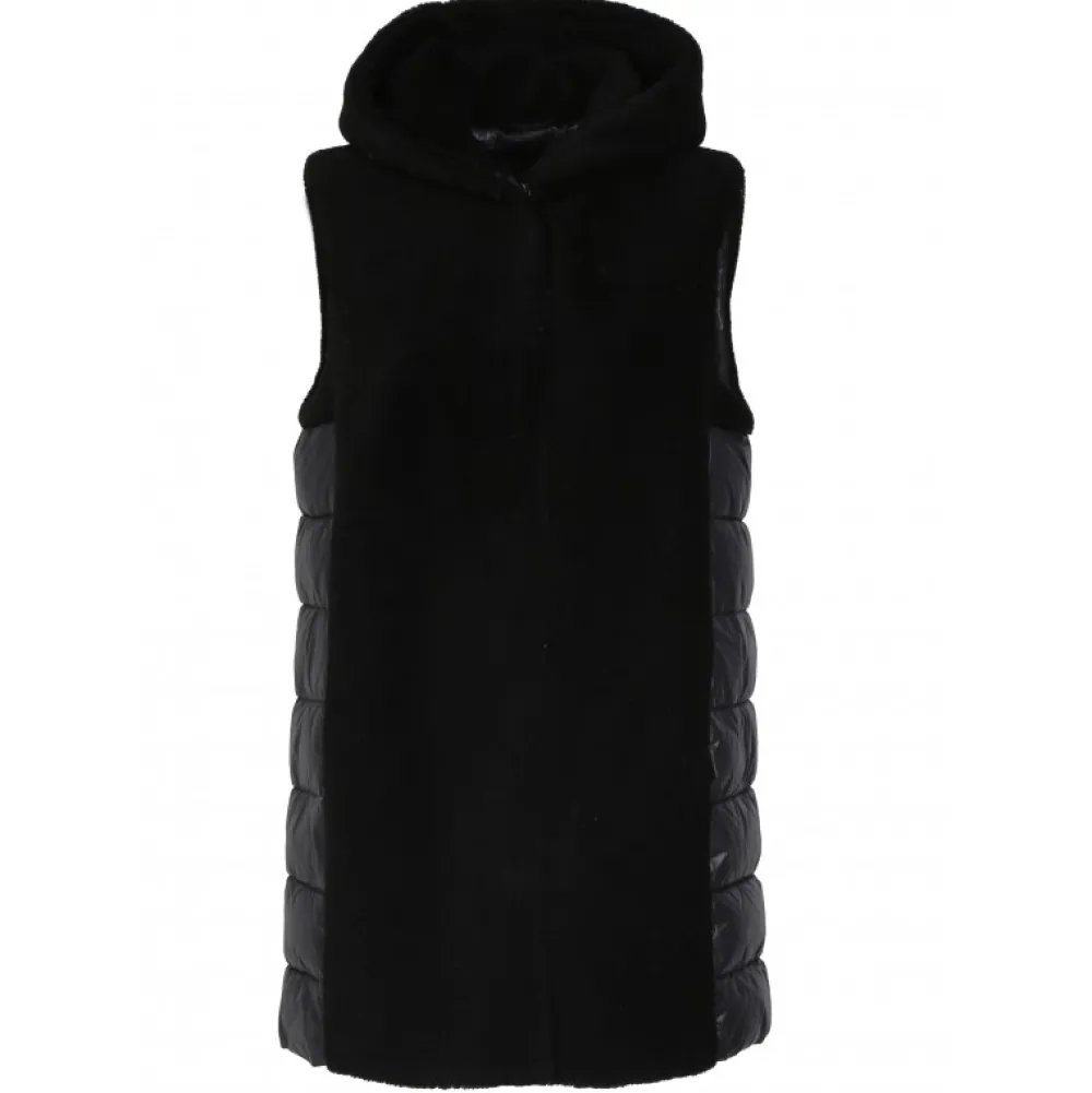 Soprano Noir - Gilet Sans Manche En Fausse Fourrure 100% Laine / Nylon Matelasse^OAKWOOD Cheap