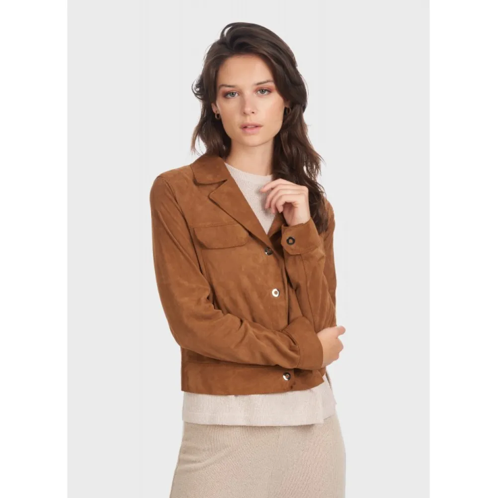 Taste Tobacco - Veste Courte En Cuir Veritable De Chevre Velours^OAKWOOD Cheap
