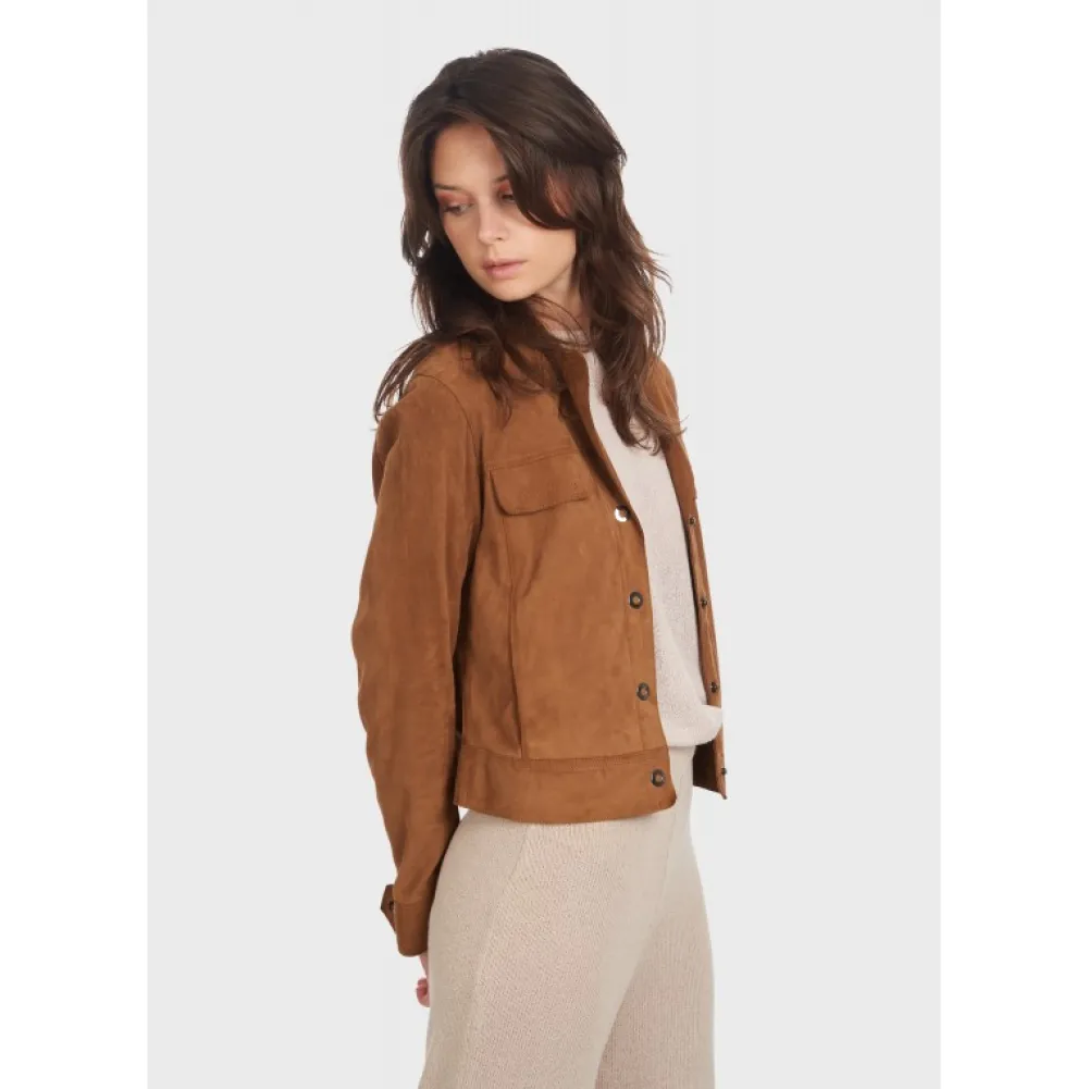 Taste Tobacco - Veste Courte En Cuir Veritable De Chevre Velours^OAKWOOD Cheap