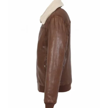 Trader Tan - Blouson Inspiration Bombardier En Cuir Veritable^OAKWOOD New