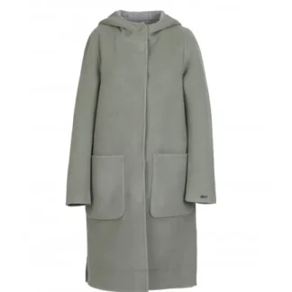 University Bi Amande/Gris Clair - Manteau A Capuche Long En Laine^OAKWOOD Clearance