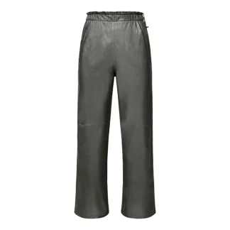 Uranus Kaki Fonce Pantalon Large Cuir Veritable^OAKWOOD Flash Sale