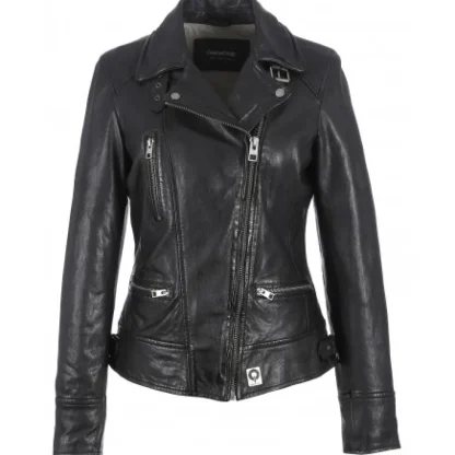 Video Noir - Blouson En Cuir Veritable Effet Lave^OAKWOOD Fashion