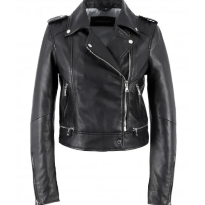 Yoko Noir - Blouson Court En Cuir Veritable^OAKWOOD Hot