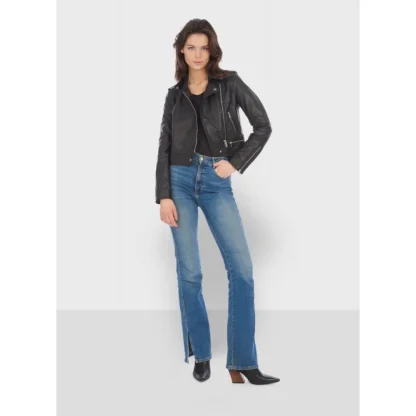 Yoko Noir - Blouson Court En Cuir Veritable^OAKWOOD Hot